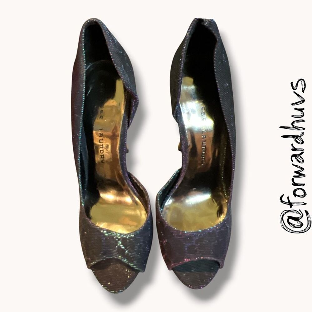 Chinese Laundry Iridescent D’Orsay Peep Toe Heels 6.5 - Picture 2 of 9